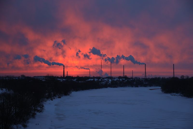 Рассвет над Москва-рекойphoto preview