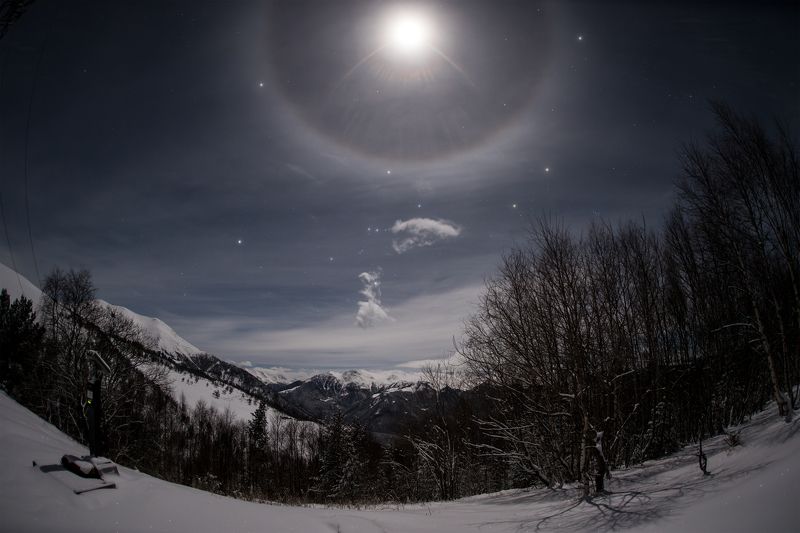 луна, лунное гало, moon, moon halo, orion, орион Moon Halophoto preview