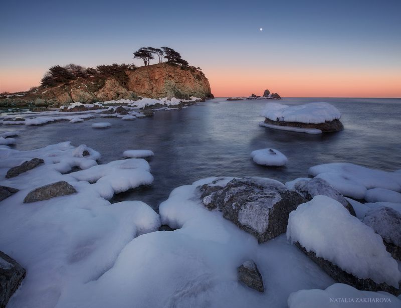 приморье, владивосток, приморский край,  vdk, орлинка, бухта орлинка,  витязь, хасанский район, полуостров гамова Орлинка на закатеphoto preview
