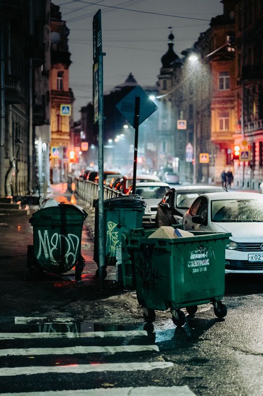 Владимир Бероев, Vladimir Beroev, Мастерская Сверхфотографий, Санкт-Петербург, Питер, Piter, Sankt-Peterburg, Киберпанк, Cyberpunk Мистика зимних улиц ночного Питера | Кадр дваphoto preview