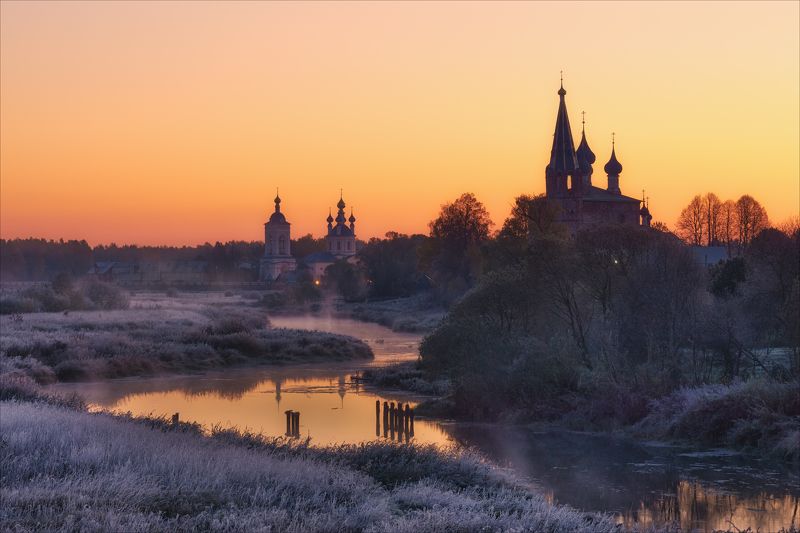 дунилово, мороз, заря Просыпается заря.photo preview