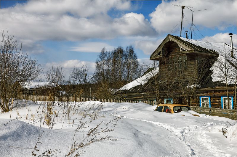 пейзаж, зима, деревня, свет, цвет, александр никитинский Занесло, в прямом и переносном смыслах...photo preview