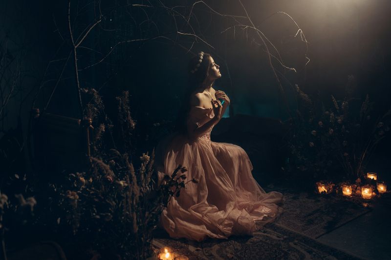 постановочное фото, сказка, сказка на фото, девушка, fairytale, постановка, студийное Спящая красавицаphoto preview