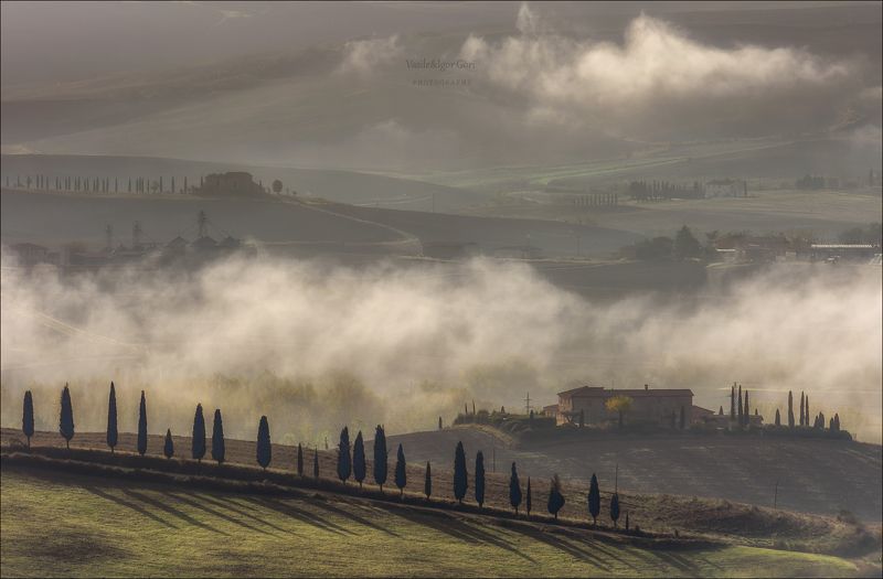 italy,san quirico d \\\\\\\' orcia,italia,туман,италия,тоскана,pienza,кипарис,toscana,осень,tuscany,cipressi,belvedere,пьенца,тени Туманные просторы...photo preview