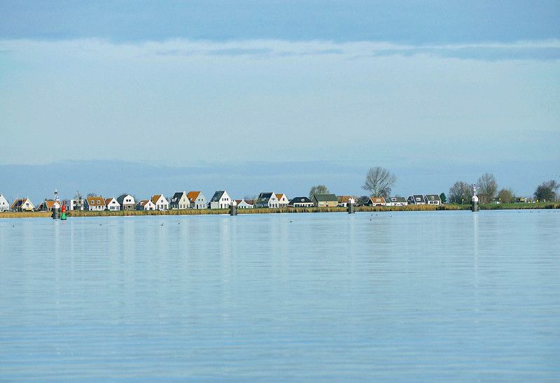 пейзаж, вода, дома, Голландия, Нидерланды, landscape, water, houses, Holland Голландские домикиphoto preview