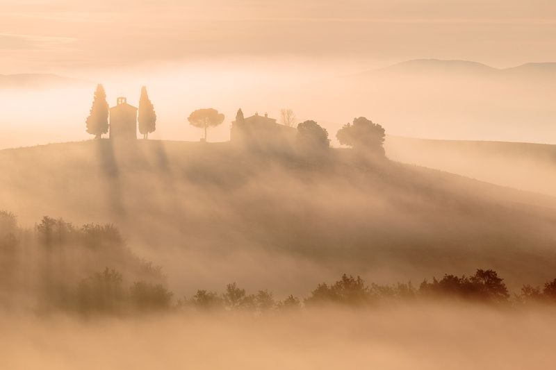 рассвет пейзаж туман солнце лучи свет утро Светопреставление фото превью