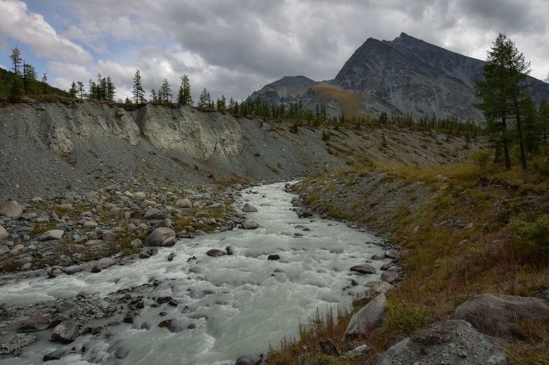 россия, алтай, горный алтай, пейзажи, река аккем, горы Река Аккем горный Алтайphoto preview