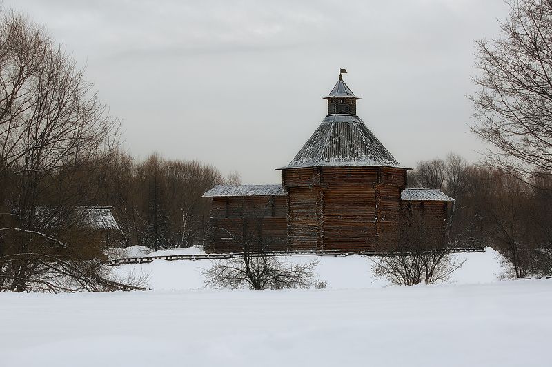 зима, парк коломенское, архитектура, монохром Зимнийphoto preview