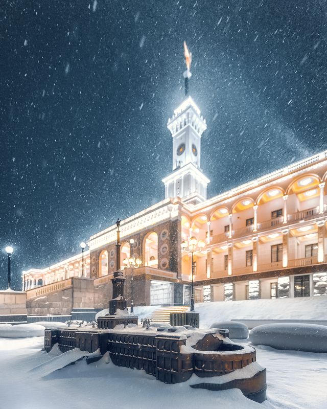 москва, речной вокзал, северный речной вокзал, зима, снег, снегопад, moscow, river station,  northern river station, city, snow photo preview
