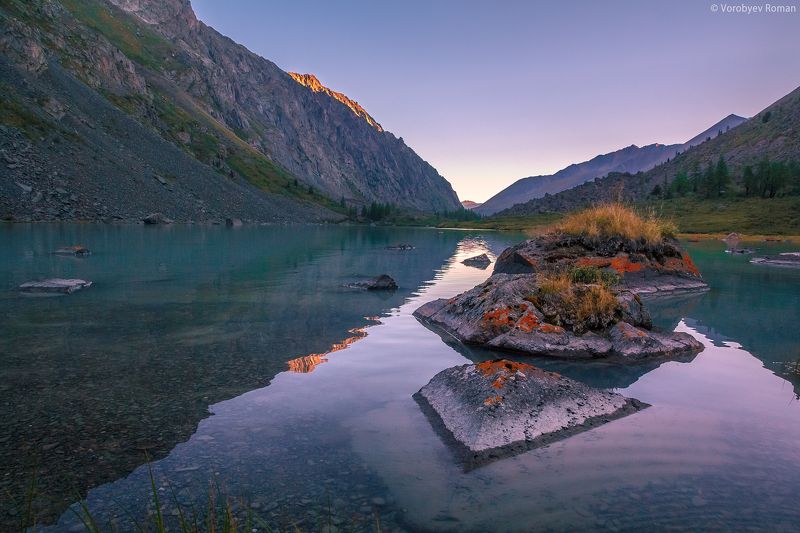 Алтай, Горы, Озеро, Отражение, Рассвет pyramidphoto preview