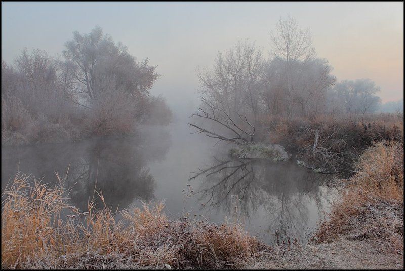 Утро Река Туман --photo preview