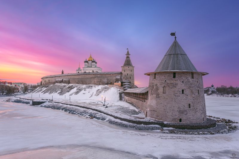 город, архитектура, пейзаж, кремль, зима \