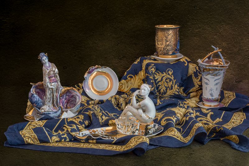 фарфор, платок Тагильский фарфорphoto preview