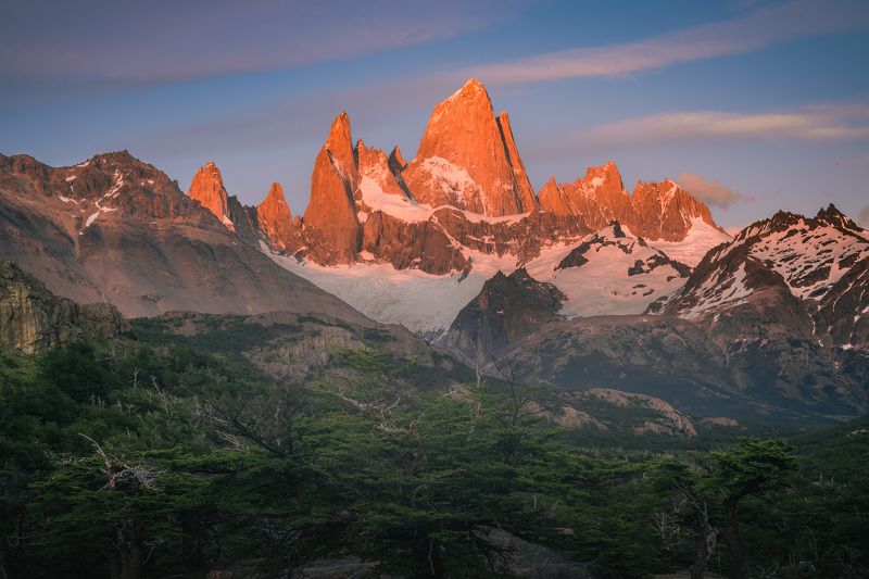 фицрой, патагония, аргентина, fitzroy, горы, рассвет, вершина,  Рассветные краски Фицрояphoto preview