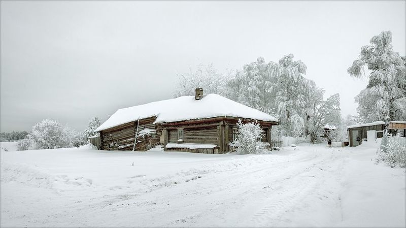 пейзаж, зима, деревня, свет, цвет, александр никитинский Зимняя, деревенская...photo preview