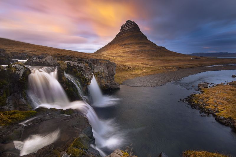 iceland, sunset, landscape, sky, sun, kirkjufell, lights, waterfall, mountains, mountain, clouds, hungarianphotographer, longexpo, scene, The favourite spot of the Photographerphoto preview