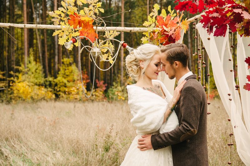 любовь пара осень свадьба  Вероника и Женяphoto preview