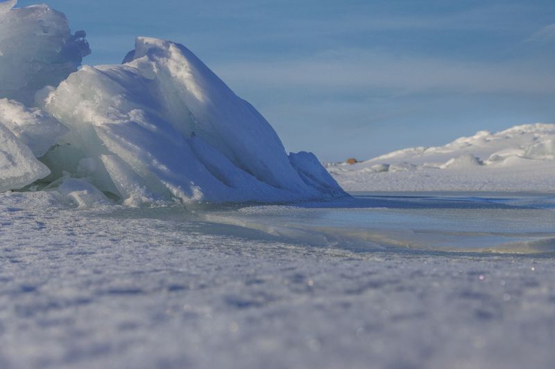 зима, снег, торос, лед Игрушечные горыphoto preview