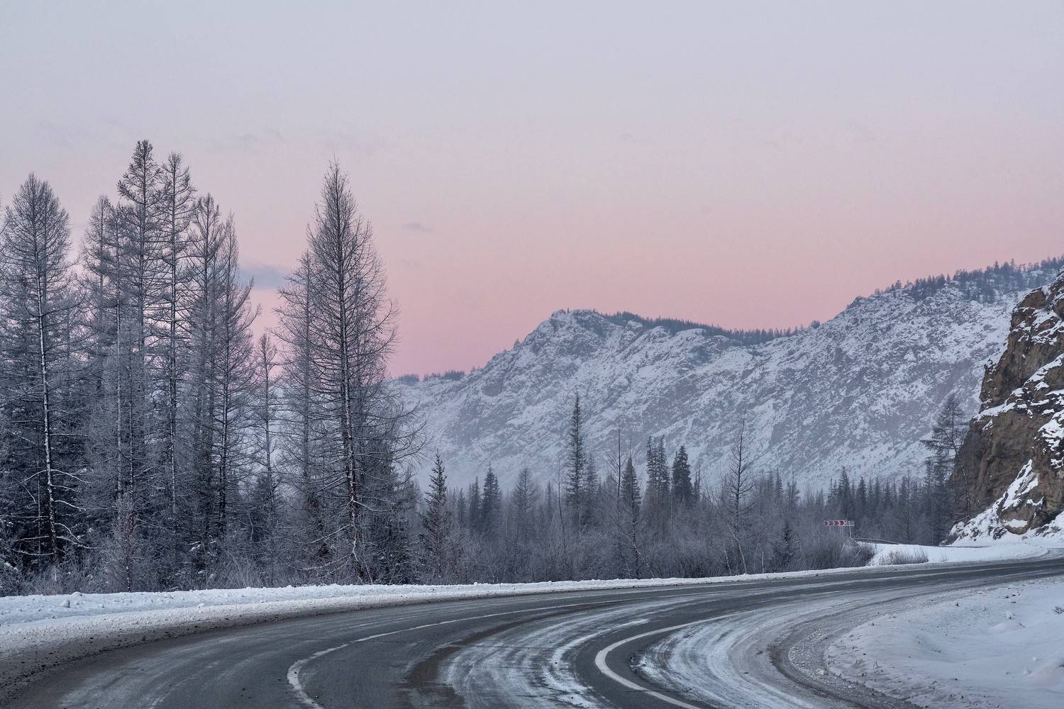 Холодное утро. Подъезжая к Кош-Агачу. Автор: Кузнецов Андрей Алтай, Кош-Агач, Кузнецов Андрей