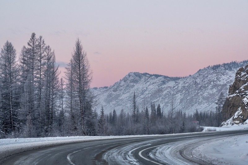 Алтай, Кош-Агач Холодное утро. Подъезжая к Кош-Агачуphoto preview