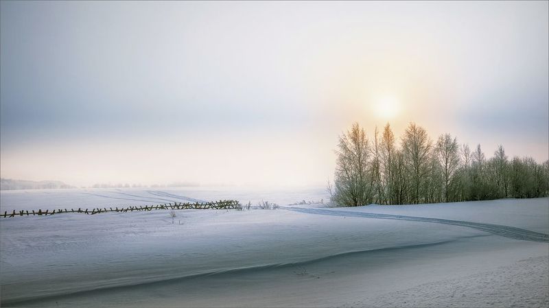 пейзаж, зима, утро, свет, цвет, александр никитинский Утро в деревне...photo preview