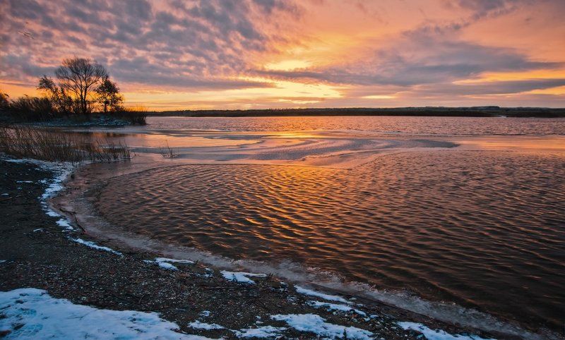 Лед, Озеро, Рассвет Перед рассветом_3 фото превью
