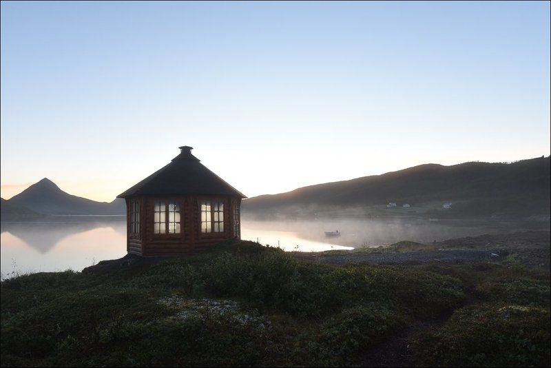 Норвегия, Свет, Сенья, Туман, Утро, Фьорд Свет раннего утраphoto preview