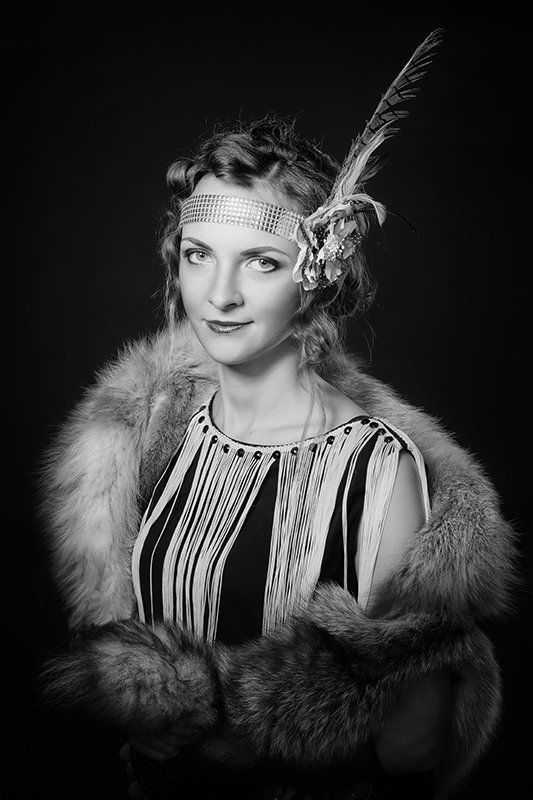 девушка, красота, стиль, мода, Чикаго, портрет, fashion Девушка с перомphoto preview