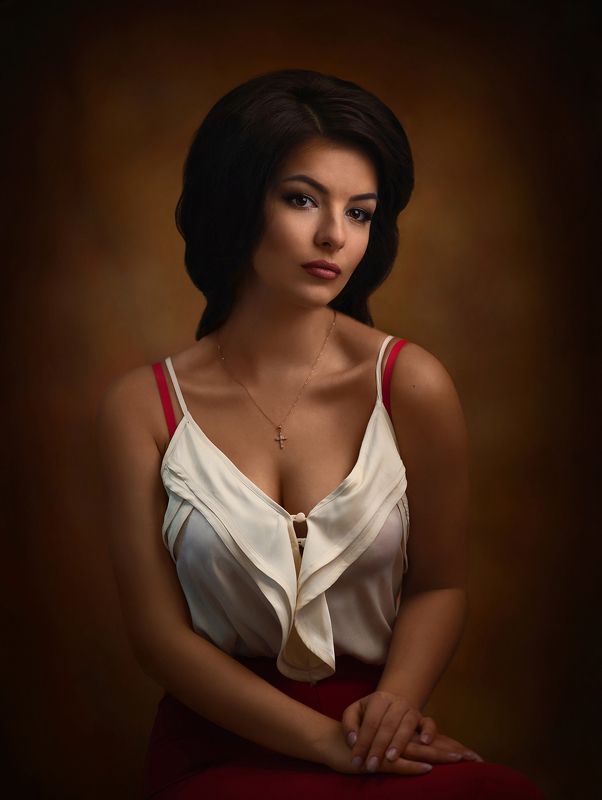 девушка, студия, портрет, взгляд, Рембрандт ***photo preview