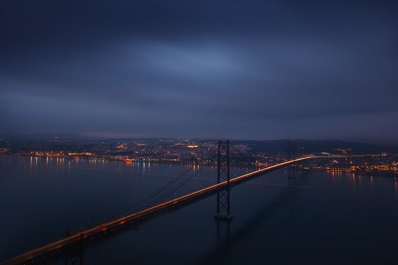 Город, Лиссабон, Ночь, Португалия Ночь в Лиссабоне фото превью