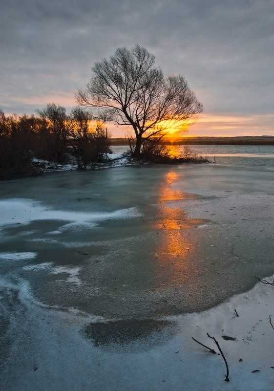 Озеро, Рассвет Первые лучи_4 фото превью