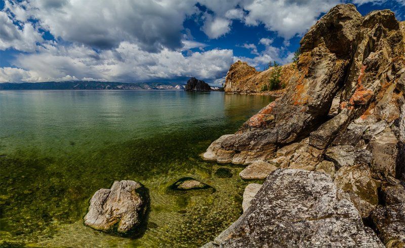 Байкал, Лето, Озеро, Ольхон, Остров, Пейзаж, Природа, Сибирь, Скалы *****photo preview