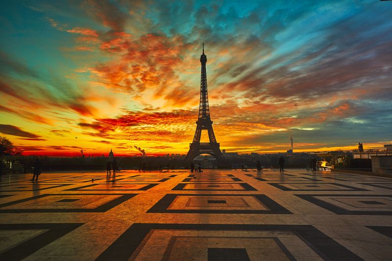 Парижское утро...  ПлощадьТрокадеро...photo preview