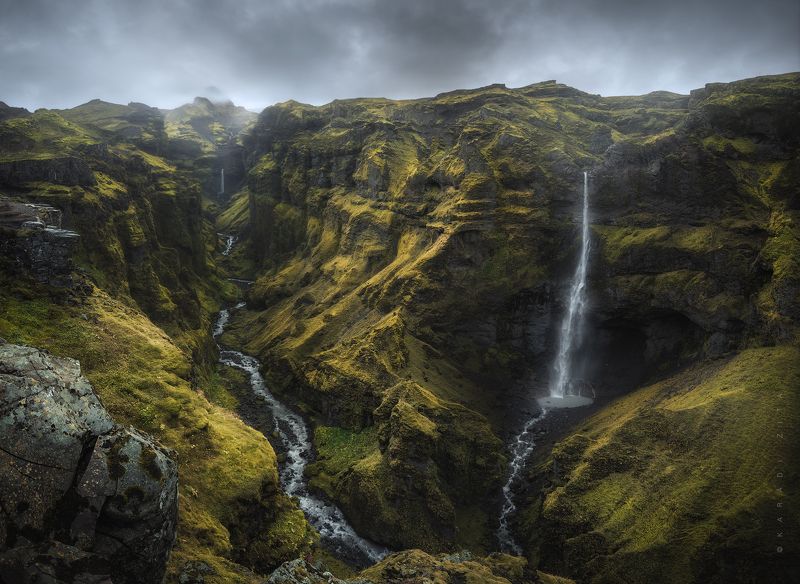 iceland, waterfall, longexpo, landscape, panorama, canyon, Lost Waterfallsphoto preview
