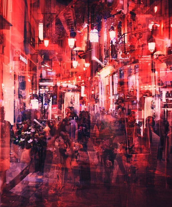 мультиэкспозиция, тонирование, город Ритмы городаphoto preview