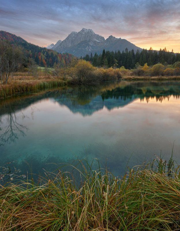 Альпы, Словения, озеро Зеленцы, Мангарт, Alps, Slovenia, Zelenci, Mangart ***photo preview