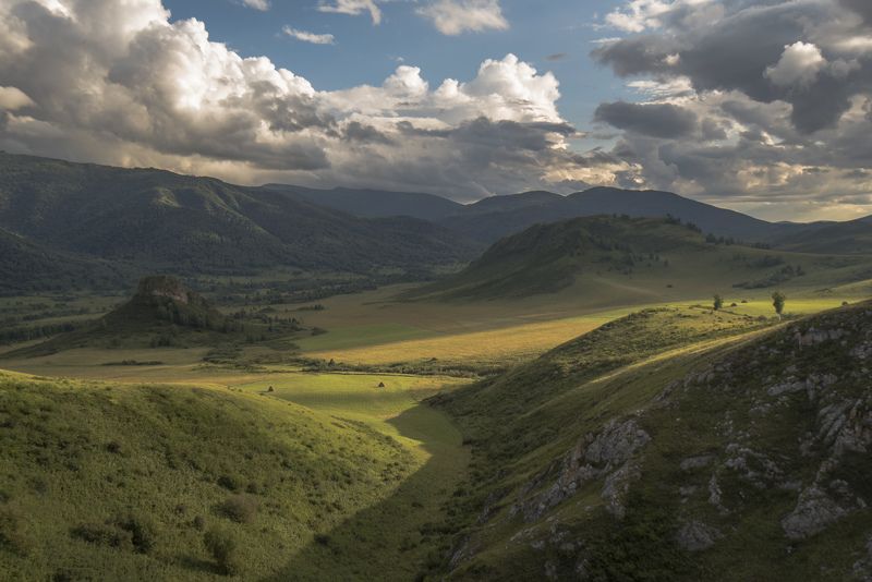 горы,облака,природа,пейзаж,лето,вечер Летний вечер в Алтайских горахphoto preview