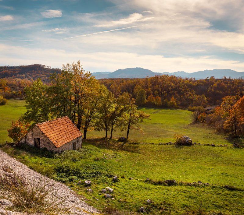 осень, горы, Черногория Осень в горах Черногорииphoto preview