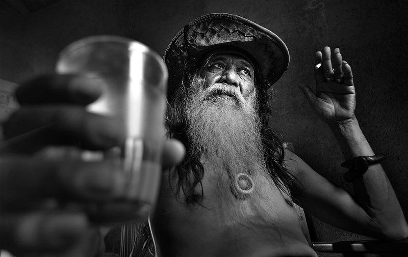 Black & white, Black and white, Human, Mood, Portrait Coffe Timephoto preview