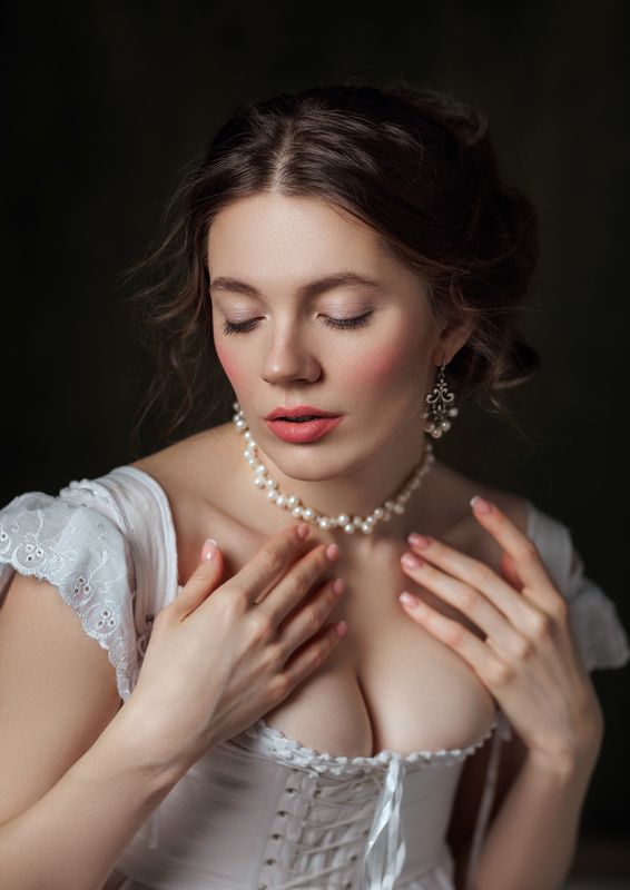 винтаж, постановочное фото, портрет, женский портрет photo preview