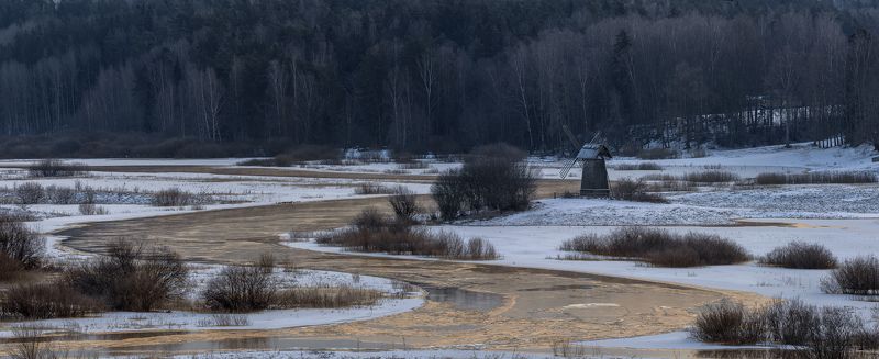 михайловское, сороть, пушкинские горы, савкина горка, январь Желтая рекаphoto preview