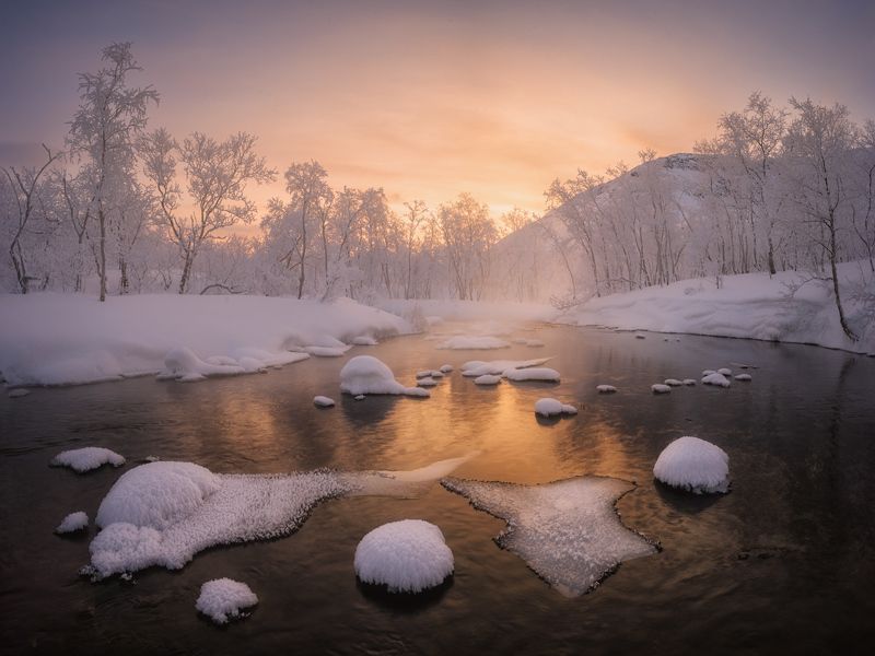 Ледовая обстановка на ручье Вудъяврйокphoto preview