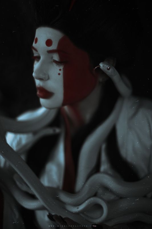 dark, art, horror, portrait, fine-art, cosplay, sfx,  Б е л ы е   з  м е и photo preview