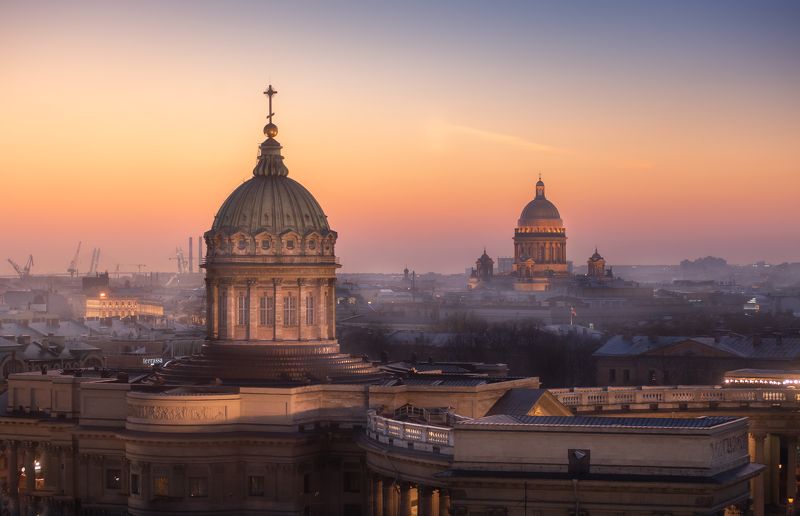 город, весна, закат, санкт-петербург Закат с Думской башни...photo preview