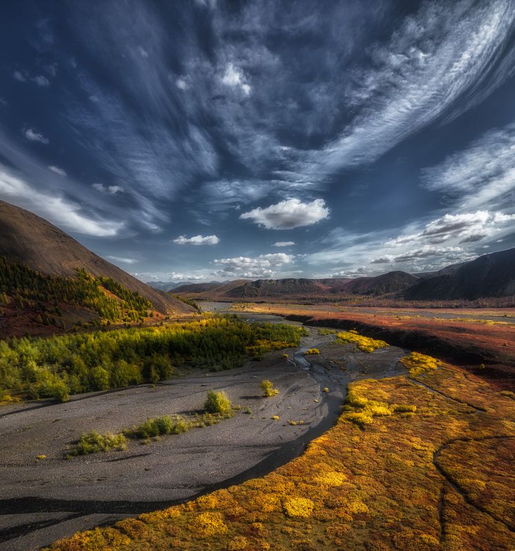Хребет Черского, Якутия, дроны, аэрофото, aerialphoto, Landscape, aerial landscape, тундра, горы, Россия, осень, осенний пейзаж Хребет Черского, Якутияphoto preview