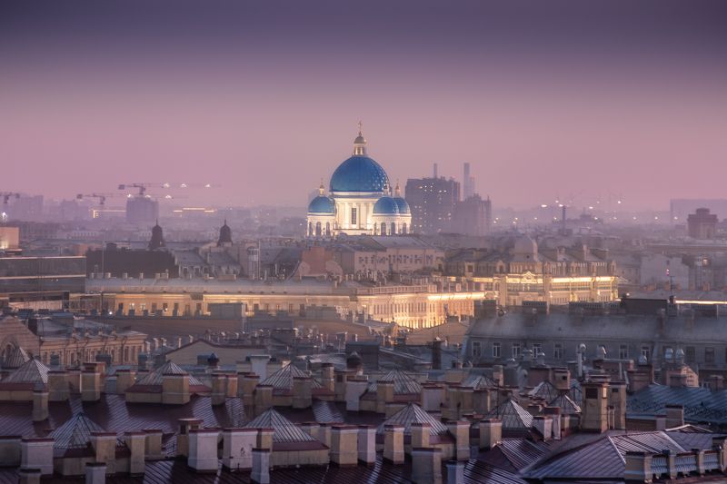 город, санкт-петербург, закат, собор Доминанта…photo preview