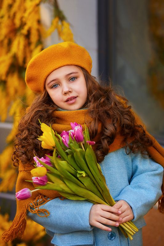 портрет, детский портрет модель, девочка Веснаphoto preview