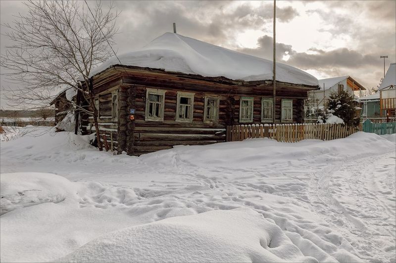 пейзаж, зима, деревня, свет, цвет, александр никитинский На закате жизни...photo preview