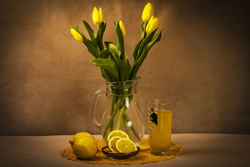 натюрморт, весна, праздник, тюльпаны, поздравление Весеннее настроениеphoto preview