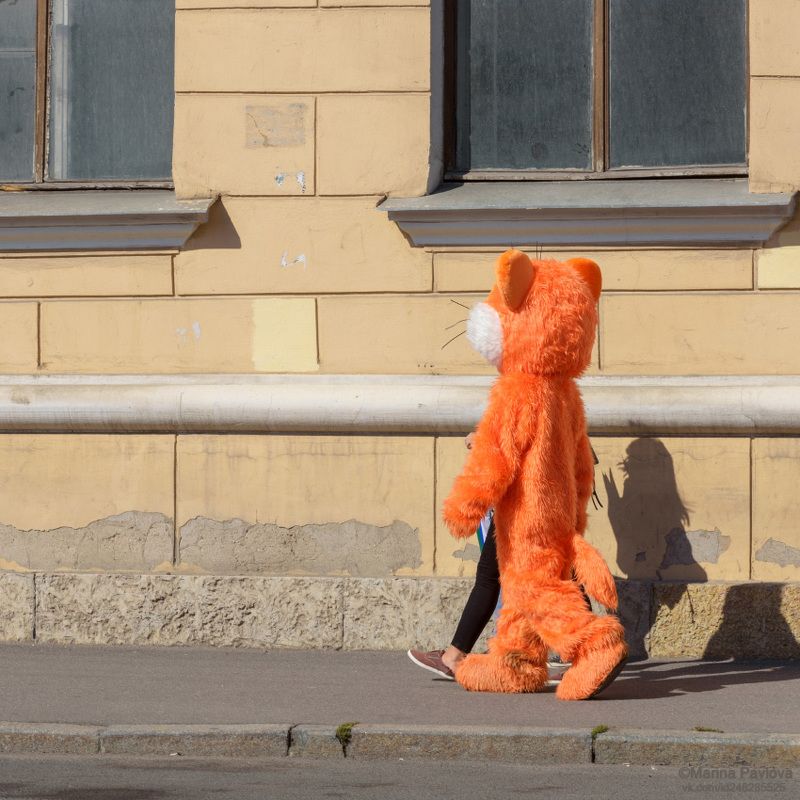 стрит фото,  уличная фотография, стрит, репортаж, люди, санкт-петербург Тень женщина-кошка. Интеграция тени.photo preview